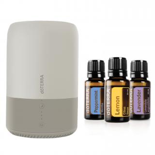 Doterra Dawn aromatický zvlhčovač 1,8 L + Doterra trio esenciálních olejů 3x5ml