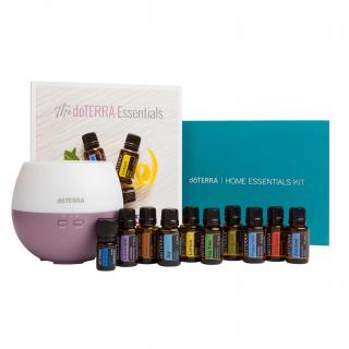 doTERRA Home Essentials Kit - Balíček základních esencí s difuzérem 10ks 140 ml