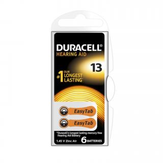 DURACELL 13 EASYTAB baterie do naslouchátek 1,4V 6 ks