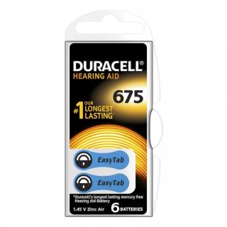 DURACELL 675 EASYTAB 1.4V baterie do naslouchátek 1x6 ks