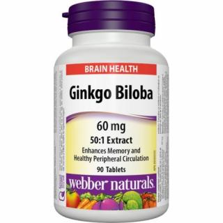 Webber Naturals Ginkgo Biloba 60 mg 90 tbl