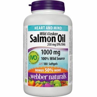 Webber Naturals Omega3 Lososový olej 1000 mg 120+60 cps