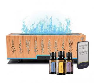 Zdravko Relax difuzér Family světlá imitace dřeva + DoTERRA Trio esenciálních olejů 3x5ml