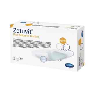 Zetuvit Plus Silicone Border kompres sterilní 15x25 cm, 1x10 ks