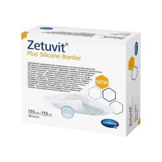 Zetuvit Plus Silicone Border kompres sterilní 17,5x17,5 cm, 1x10 ks