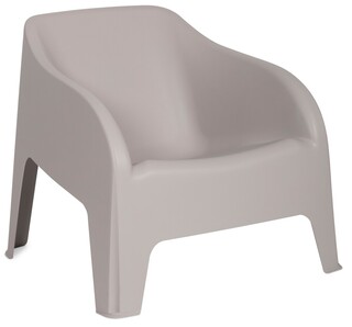 PETRA ARMCHAIR plastové křeslo - taupe-šedá