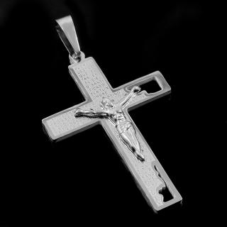 Atraktivní křížek s Kristem a úryvkem z Bible - Chirurgická ocel  + Doprava zdarma + Dárkové balení zdarma
