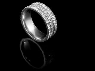 Dámský prsten s krystalky, chirurgická ocel  + Doprava zdarma + Dárkové balení zdarma Velikost prstenu: 19 (9)