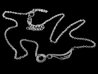 Jemný náhrdelník se symbolem křídla - Chirurgická ocel se zirkony  + Doprava zdarma + Dárkové balení zdarma