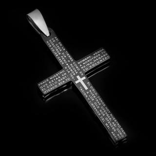 Křížek s úryvkem z Bible menší varianta - Chirurgická ocel  + Doprava zdarma + Dárkové balení zdarma