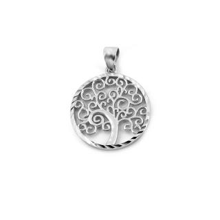 Luxusní stříbrný přívěsek se stromem života v kruhu - Stříbro 925/1000  + Doprava zdarma + Dárkové balení zdarma