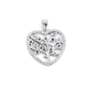 Luxusní stříbrný přívěsek srdce se stromem života - Stříbro 925/1000  + Doprava zdarma + Dárkové balení zdarma