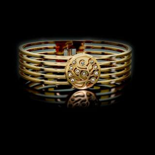 Masivnější dámský náramek Rose Gold se symbolem stromu života - Chirurgická ocel se zirkony  + Doprava zdarma + Dárkové balení zdarma