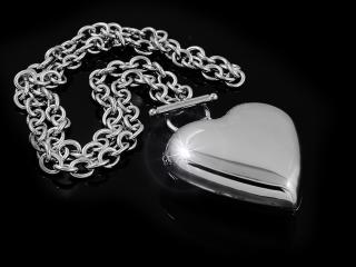 Náhrdelník lesklé ocelové srdce bez zdobení - Chirurgická ocel  + Doprava zdarma + Dárkové balení zdarma