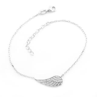 Náramek ze stříbra se symbolem andělského křídla - Stříbro 925/1000  + Doprava zdarma + Dárkové balení zdarma