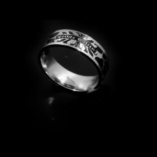 Pánský černostříbrný prsten - Chirurgická ocel  + Doprava zdarma + Dárkové balení zdarma Velikost prstenu: 19 (9)