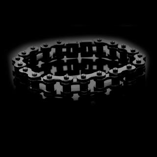 Pánský náramek Motorkářský řetěz v luxusním černém provedení - Chirurgická ocel  + Doprava zdarma + Dárkové balení zdarma