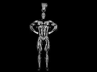 Pánský přívěsek Bodybuilder - Chirurgická ocel  + Doprava zdarma + Dárkové balení zdarma