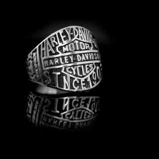 Pánský prsten s motivem Harley Davidson - Chirurgická ocel  + Doprava zdarma + Dárkové balení zdarma Velikost prstenu: 20 (10)