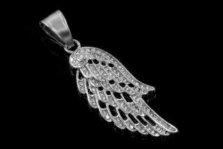 Přívěsek andělské křídlo - Chirurgická ocel se zirkony  + Doprava zdarma + Dárkové balení zdarma