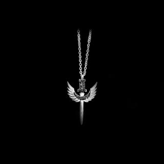 Přívěsek symbol meče s andělskými křídly - Chirurgická ocel se zirkony  + Doprava zdarma + Dárkové balení zdarma