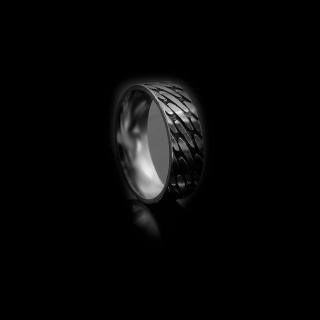 Prsten s netradičním vzorem - Chirurgická ocel  + Doprava zdarma + Dárkové balení zdarma Velikost prstenu: 22 (12)
