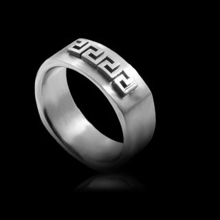 Prsten s Řeckým vzorem - Chirurgická ocel  + Doprava zdarma + Dárkové balení zdarma Velikost prstenu: 21 (11)