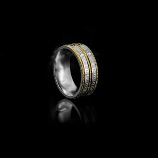 Snubní prsten s Řeckým vzorem - Chirurgická ocel  + Doprava zdarma + Dárkové balení zdarma Velikost prstenu: 19 (9)