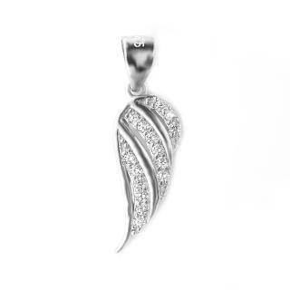 Stříbrný náhrdelník andělské křídlo - Stříbro 925/1000  + Doprava zdarma + Dárkové balení zdarma