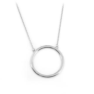 Stříbrný náhrdelník s kruhem - Stříbro 925/1000  + Doprava zdarma + Dárkové balení zdarma