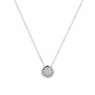 Stříbrný náhrdelník s přívěskem se zirkonem - Stříbro 925/1000  + Doprava zdarma + Dárkové balení zdarma