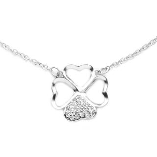 Stříbrný náhrdelník se čtyřlístkem - Stříbro 925/1000  + Doprava zdarma + Dárkové balení zdarma