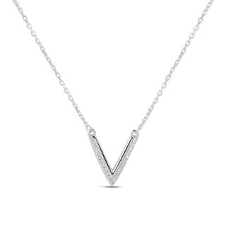 Stříbrný náhrdelník se zirkony - Stříbro 925/1000  + Doprava zdarma + Dárkové balení zdarma