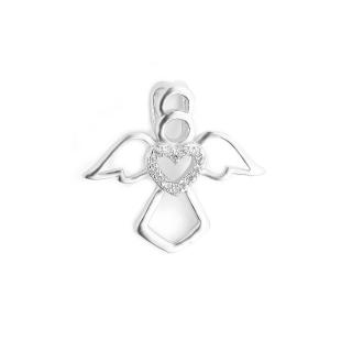Stříbrný přívěsek Anděl Ange Coeur - Rhodiované stříbro 925/1000  + Doprava zdarma + Dárkové balení zdarma