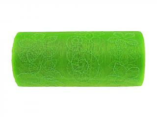 Organza s motivem 2 12cm - apple green/apple green