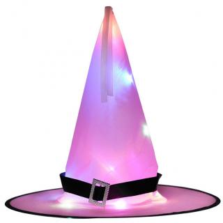 Čarodějnický klobouk s LED světlem Barva: Růžový
