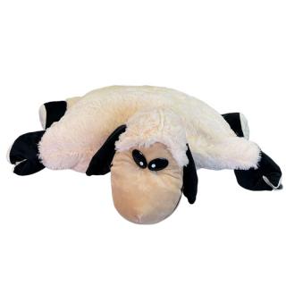 Cestovní plyšový polštář ovečka se suchým zipem 60 cm