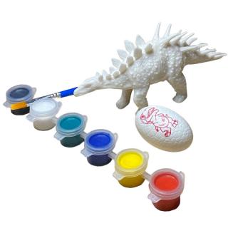 Dinosaurus na vymalování s barvami Stegosaurus