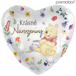 Fóliový balónek Medvídek Pú Krásné narozeniny 43 cm