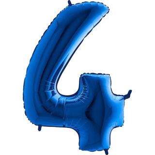 Fóliový balónek modrý číslo 4 - 82 cm (4514)