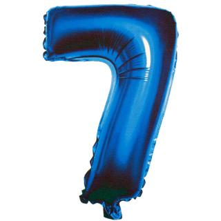 Fóliový balónek modrý číslo 7 - 82 cm (4514)