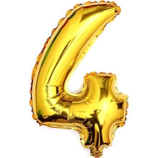 Fóliový balónek zlatý číslo 4 - 82 cm (4514)