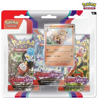 Karetní hra Pokémon TCG: Scarlet & Violet - 3 Blister Booster Arcanine