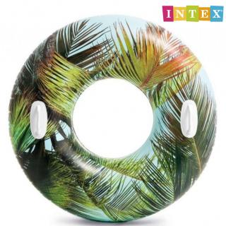 Nafukovací kruh s úchyty 97 cm Palmové listy