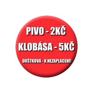 Placka Pivo Klobása 25 mm (163)