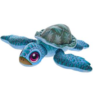 Plyšová želva 28 cm modrá
