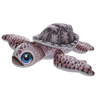 Plyšová želva 28 cm šedá