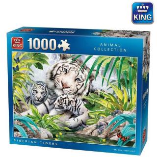 Puzzle Rodina Tigra sibirského 1 000 dílků