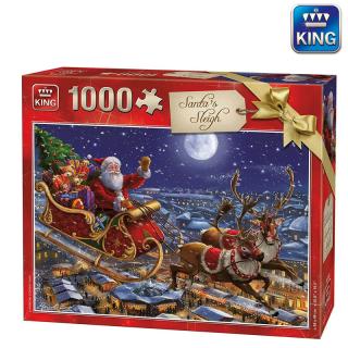 Puzzle Santa sáně 1 000 dílků