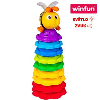 Pyramida včelka s křídly měnícimi barvu se světlem a zvukem